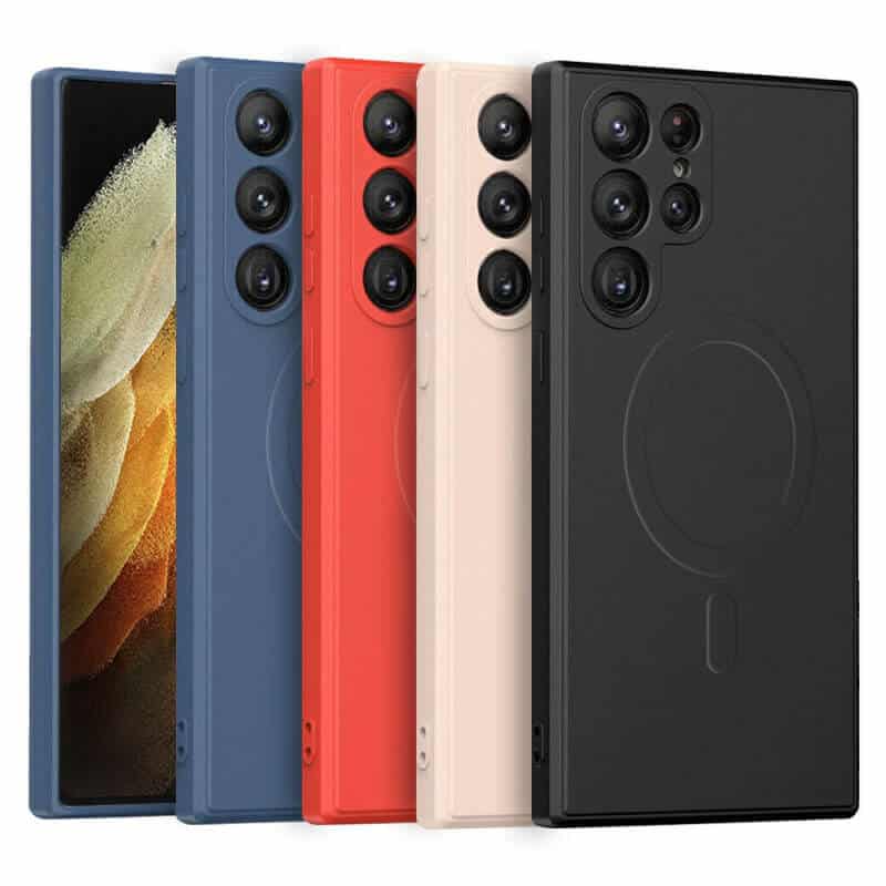 For Samsung Galaxy S21 Ultra MagSafe Magnetic Silicone Silky Soft Touch Full Protective Anti Scratch Case Cover For Samsung Galaxy S21 Ultra MagSafe Magnetic Silicone Silky Soft Touch Full Protective Anti Scratch Case Cover